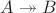 $A\twoheadrightarrow B$