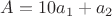 $A=10a_1+a_2  $