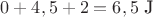$0+4,5+2=6,5 \text{ J}$
