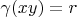 $\gamma(xy) = r$