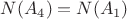 $N(A_4)=N(A_1)$