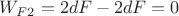 $W_{F2}=2dF-2dF=0$