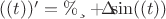 $(θ(t))'=ω+σ \sin(θ(t))$ $(θ(t))'=ω+σ \sin(θ(t))$