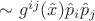 $\sim g^{ij}(\hat{x})\hat{p}_i\hat{p}_j$ $\sim g^{ij}(\hat{x})\hat{p}_i\hat{p}_j$