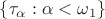 $\{\tau_\alpha: \alpha<\omega_1\}$