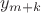$y_{m+k}$