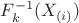 $F^{-1}_k(X_{(i)})$