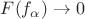 $F(f_\alpha)\to 0$