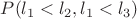 $P(l_1 < l_2, l_1 < l_3)$