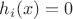 $h_i(x)=0$