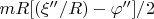 $mR[(\xi''/R)-\varphi'']/2$