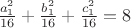 $\frac{a_1^2}{16}+\frac{b_1^2}{16}+\frac{c_1^2}{16}=8$