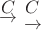 \underrightarrow{C}~\underrightarrow{C\strut}$