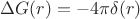 $\Delta G(r)= -4\pi \delta(r)$ $\Delta G(r)= -4\pi \delta(r)$