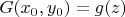 $G(x_0,y_0)=g(z)$