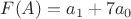 $F(A)= a_1 + 7 a_0$