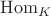 $\operatorname{Hom}_K$