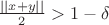 $\frac{||x+y||}{2}>1-\delta$ $\frac{||x+y||}{2}>1-\delta$