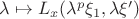 $\lambda\mapsto L_x(\lambda^p\xi_1,\lambda\xi')$