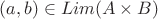 $(a,b) \in Lim(A \times B)$