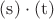$(\mathrm{s})\cdot(\mathrm{t})$