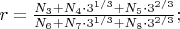 $r=\frac{N_3+N_4 \cdot 3^{1/3}+N_5 \cdot 3^{2/3}}{N_6+N_7 \cdot 3^{1/3}+N_8 \cdot 3^{2/3}};$