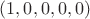 $(1,0,0,0,0)$ $(1,0,0,0,0)$