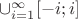$\cup\limits_{i=1}^\infty [-i; i]$