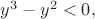 $y^3-y^2<0,$