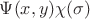 $\Psi(x,y)\chi(\sigma)$