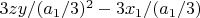 $3zy/(a_1/3)^2-3x_1/(a_1/3)$