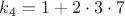 $k_4=1+2\cdot3\cdot7$