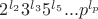 $2^{l_2}3^{l_3}5^{l_5}...p^{l_p}$