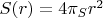 $S(r) = 4\pi_S r^2$
