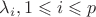 $\lambda_i, 1 \leqslant i \leqslant p$