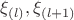 $\xi_{(l)},\xi_{(l+1)}$