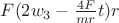 $F (2 w_3 - \frac{4 F}{m r} t) r$