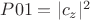 $P01=|c_z|^2$