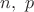 $n,\ p$