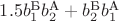 $1.5 b^{\text{Б}}_{1} b^{\text{А}}_{2} + b^{\text{Б}}_{2} b^{\text{А}}_{1}$