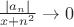 $\frac{|a_n|}{x+n^2} \to 0$