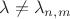 $\lambda\neq\lambda_{n,m}$