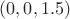 $(0, 0, 1.5)$