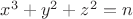 $x^3+y^2+z^2=n$ $x^3+y^2+z^2=n$
