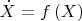 \[ \dot X = f\left( X \right) \]