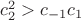 $c_2^2 >c_{-1}c_1$