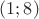 ${(1;8)}$