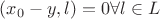 $(x_0-y, l)=0 \forall l \in L$
