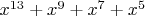 $x^{13}+x^9+x^7+x^5$