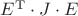 $E^\mathrm{T}\cdot J\cdot E$